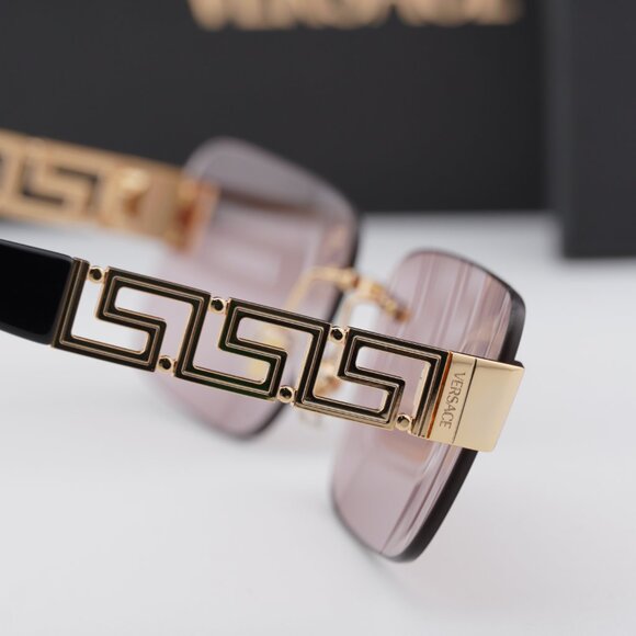 Versace VE2298 10021T Rectangle Sunglasses – Gold/Pink main image 8
